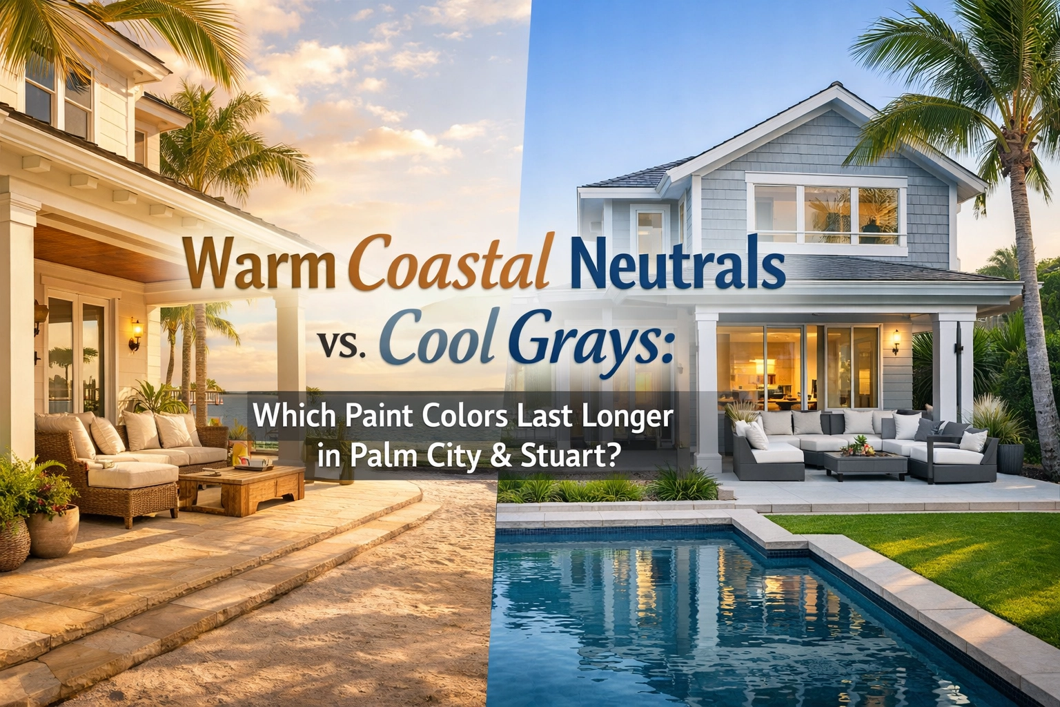 Warm Coastal Neutrals vs. Cool Grays: Which Paint Colors Last Longer in Palm City & Stuart?