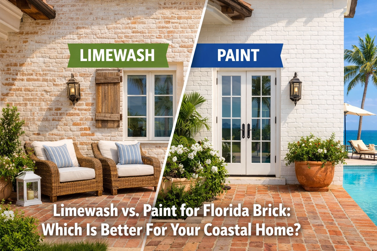 Limewash vs. Paint for Florida Brick: Which Is Better For Your Coastal Home?